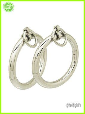 Stainless Steel Lockable Cuff Bracelets with Removable O Ring